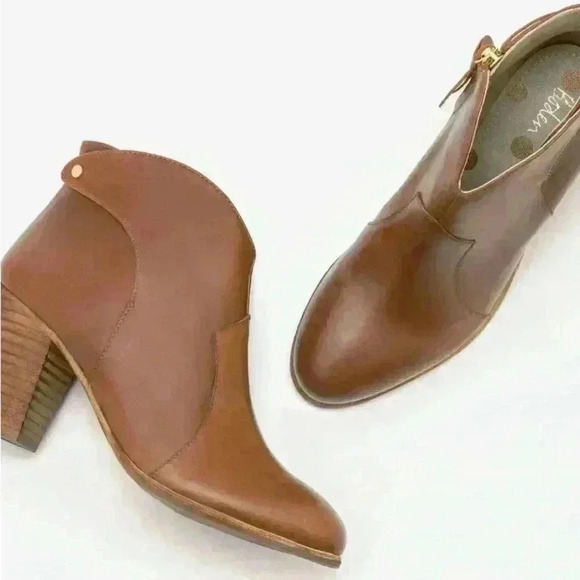 Boden Harper Camel Ankle Zip Booties boots - Picture 1 of 9